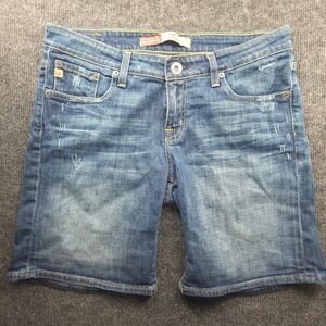 Big Star Remy Denim Shorts Womens 31 Blue Low Rise Distressed Y2K Western Core